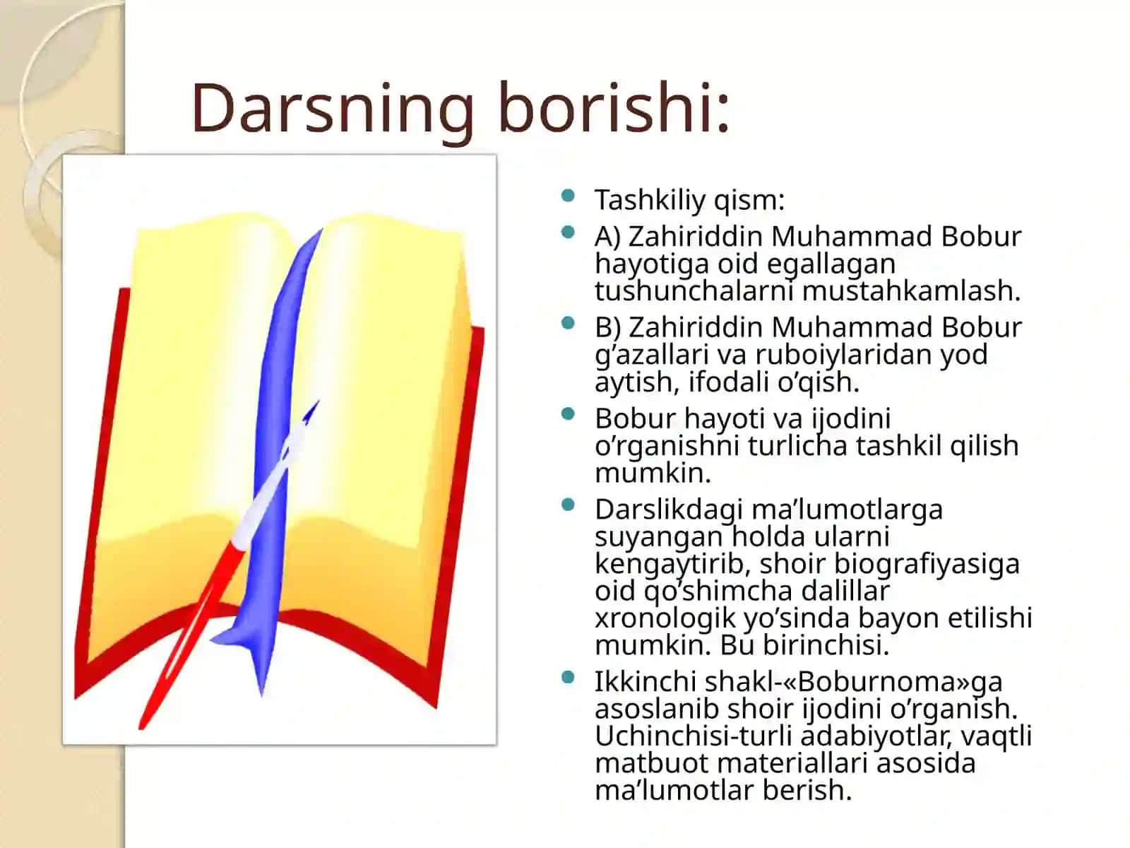 Zahiriddin muhammad Bobur hayoti va ijodi. 2
