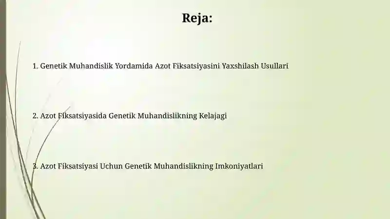 Azotni Fiksasiyalash Maqsadida Genetik Muxandislikdan Foydalanish 2