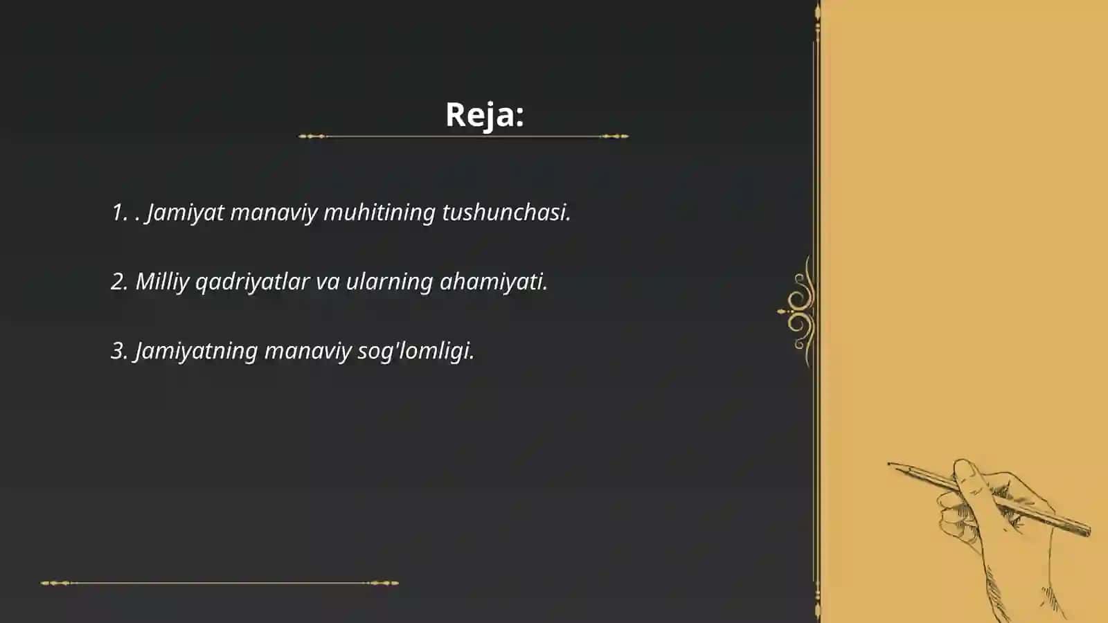 Jamiyat manaviy muhitidagi muammolar va bunda milliy qadriyatlarning ahamiyati 2