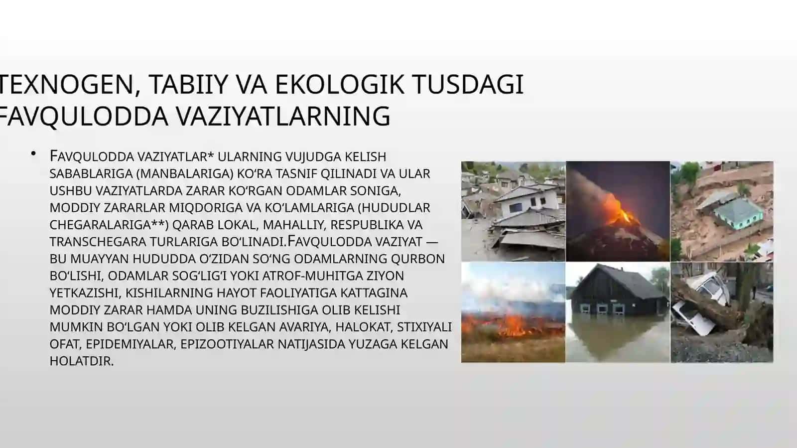 Favqulodda va ziyatlar 2