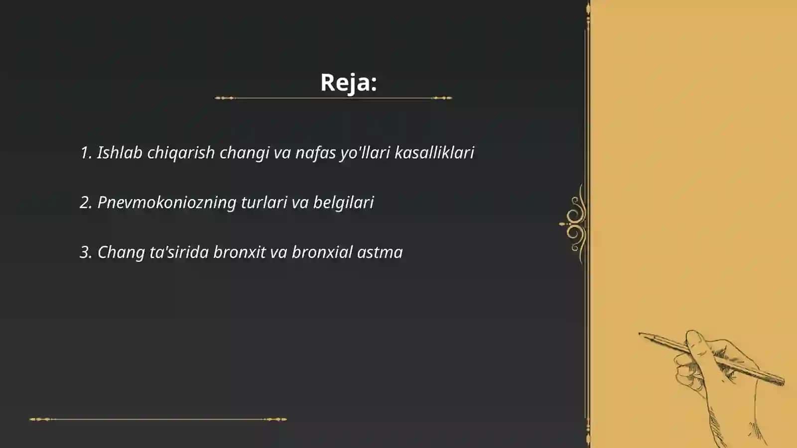 Ishlab chiqarish chang taʼsirida rivojlangan kasalliklar 2
