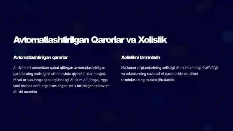 Yapay intellektning rivojlanishi insoniyat uchun ulkan imkoniyatlar ochib beradi, ammo shu bilan bir 2