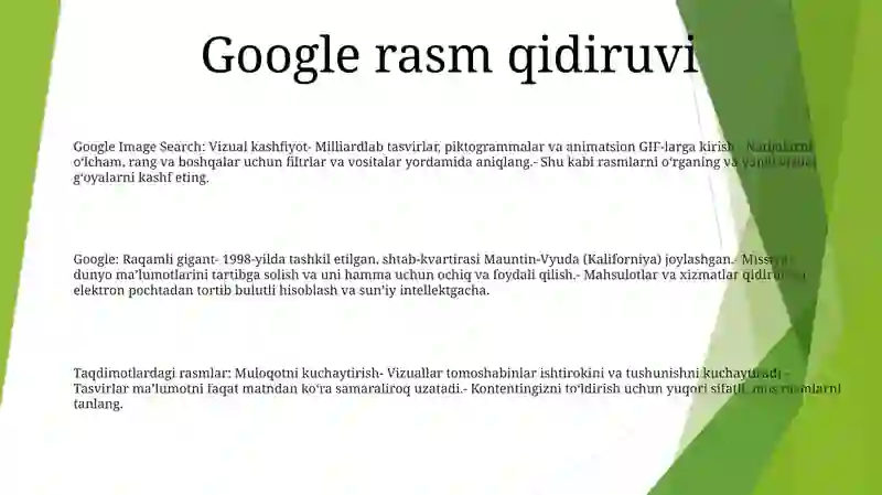 Google Haqida Taqdimot 2