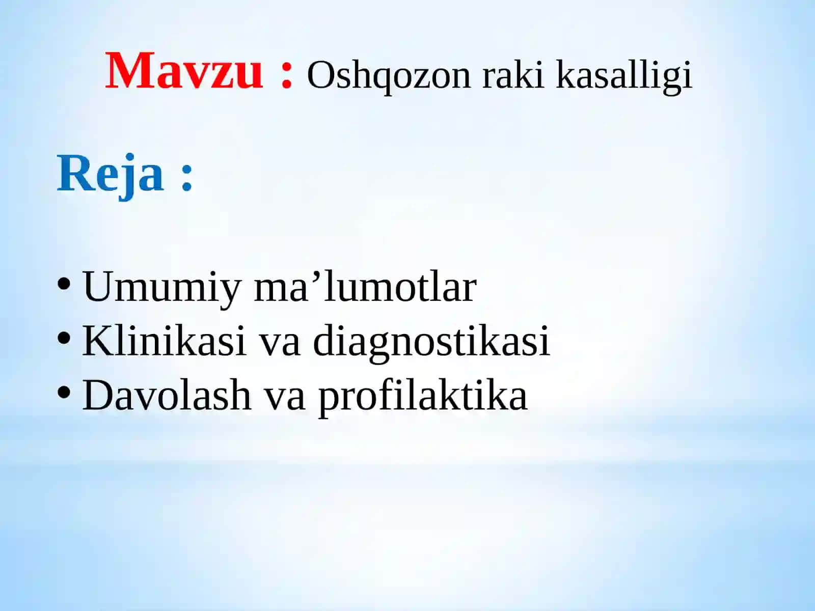 Oshqozon raki kasalliklari 2