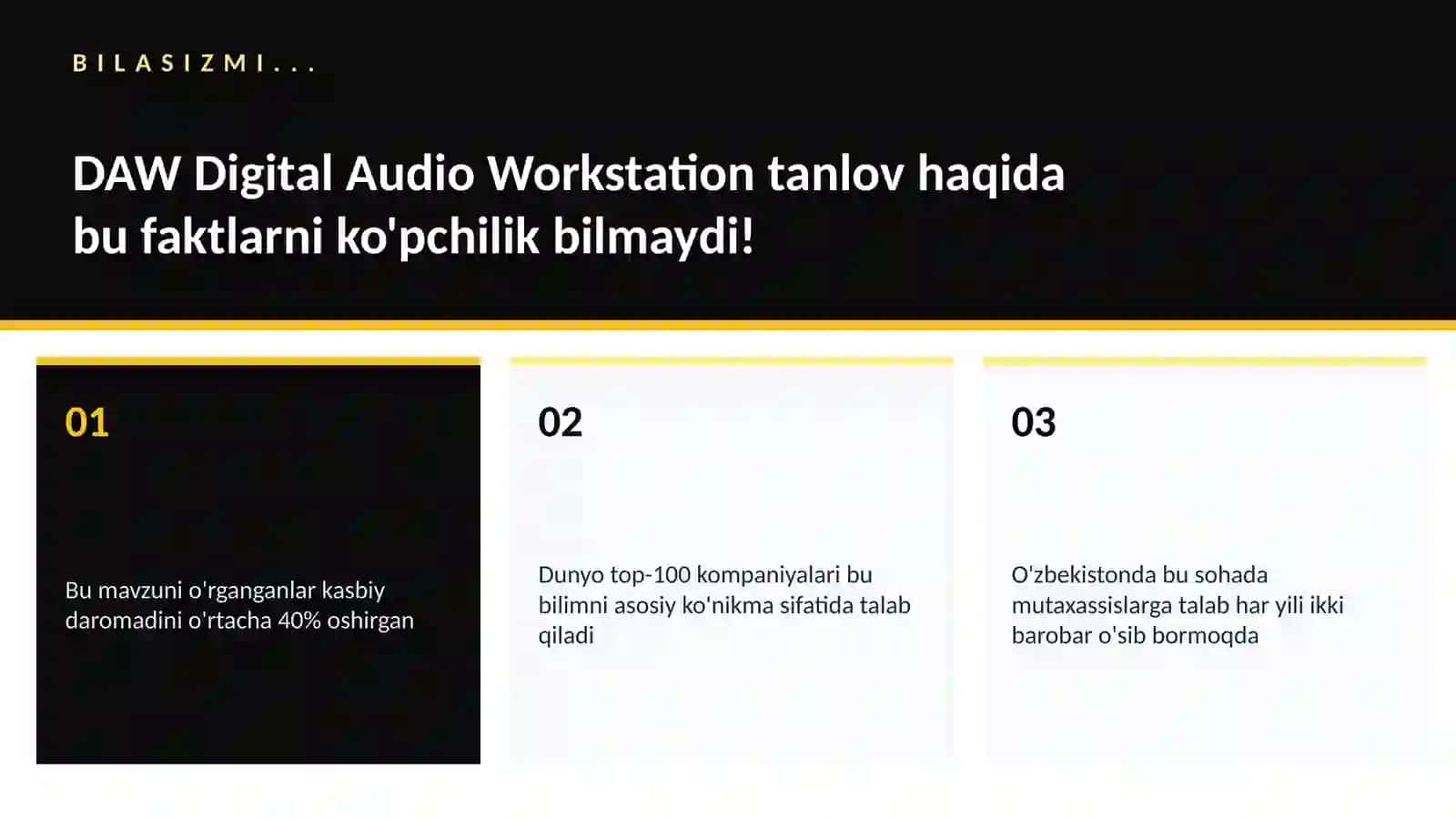 DAW Digital Audio Workstation tanlov 2