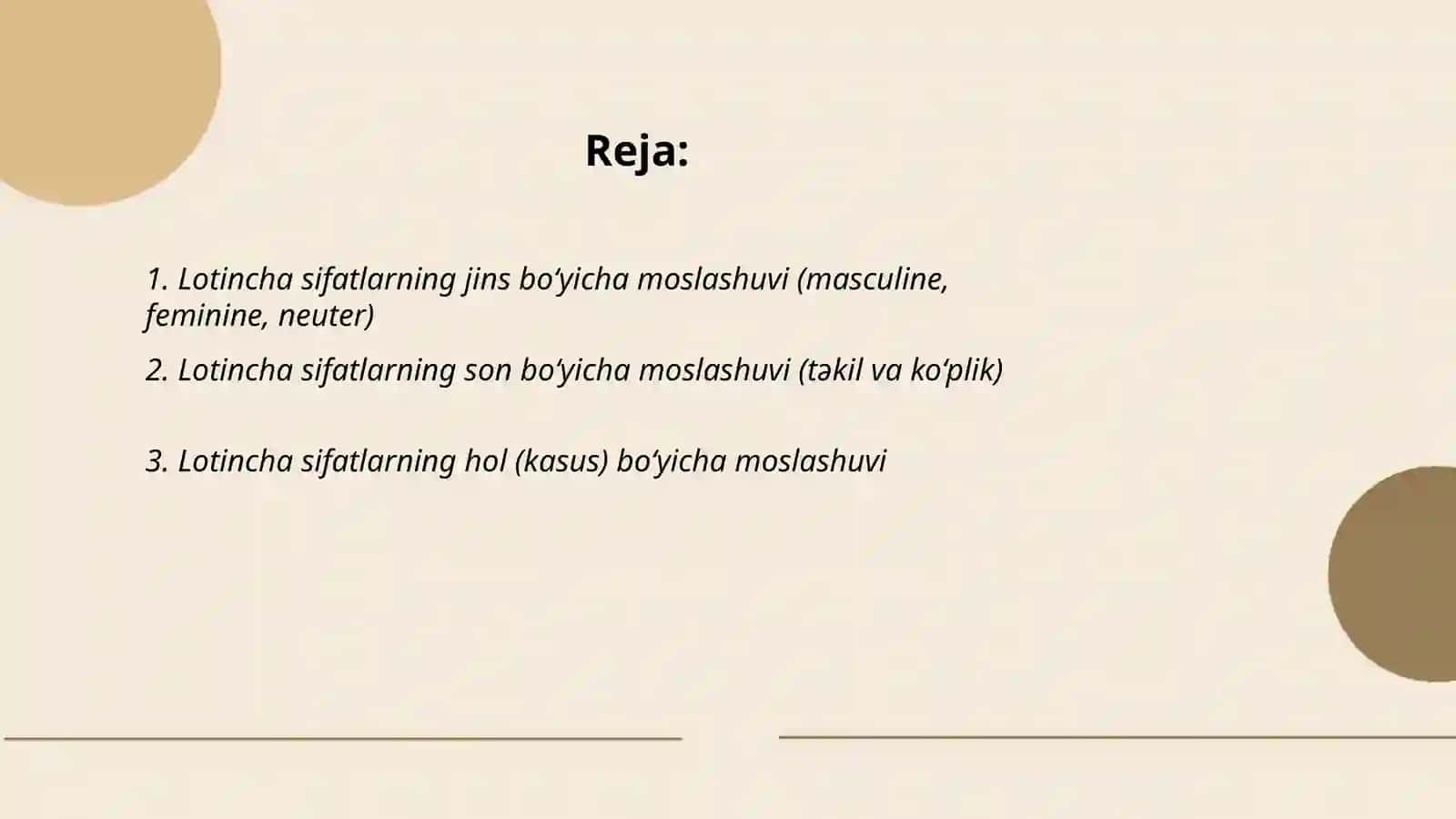 Lotincha sifat va otlarning moslashuvi by Zarifboyeva Gulzebo 2