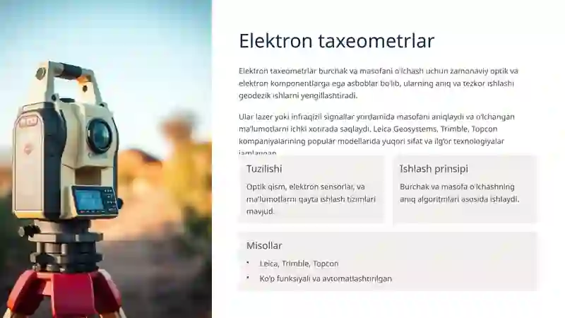 Elektron va lazerli geodezik asboblar 2