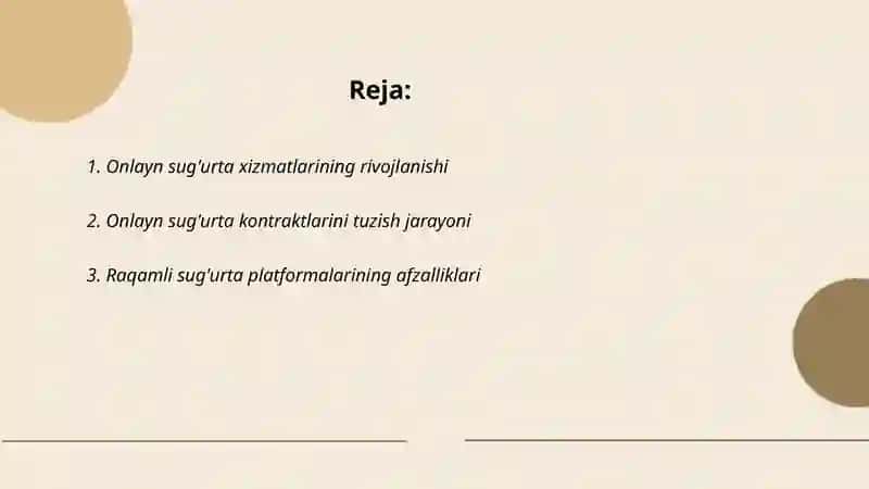 Onlayn sug'urta texnologiyalari 2