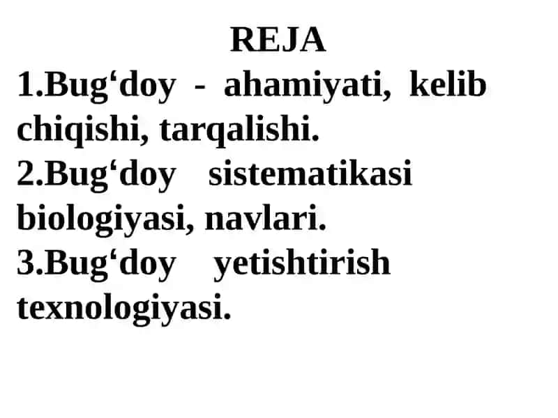 BUG‘DOY BIOLOGIYASI VA YETISHTIRISH TEXNOLOGIYASI 2