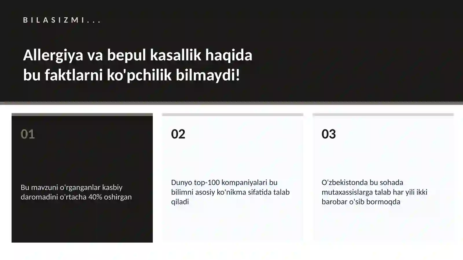 Allergiya va bepul kasallik 2