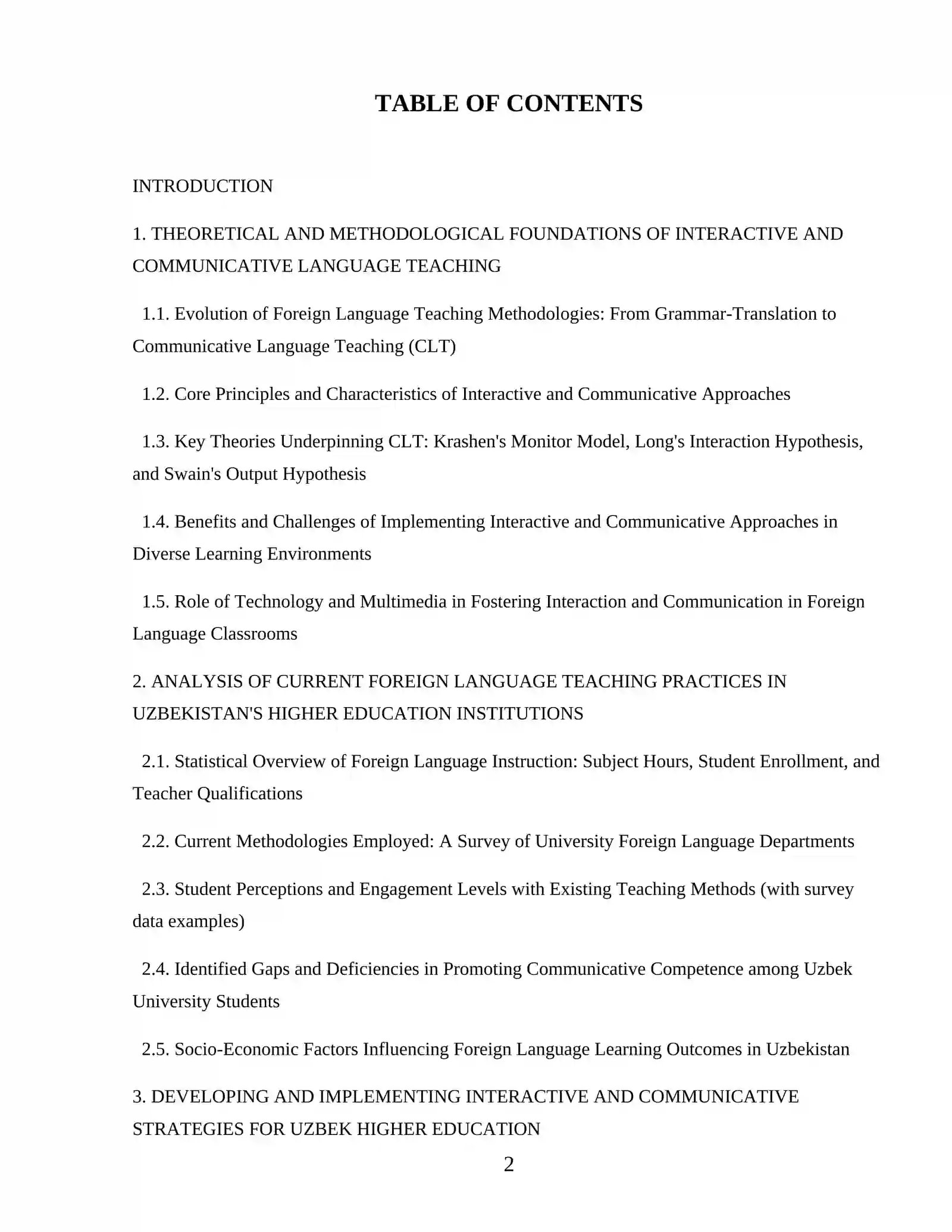 Interactive and communicative approaches to teaching foreign languages 2