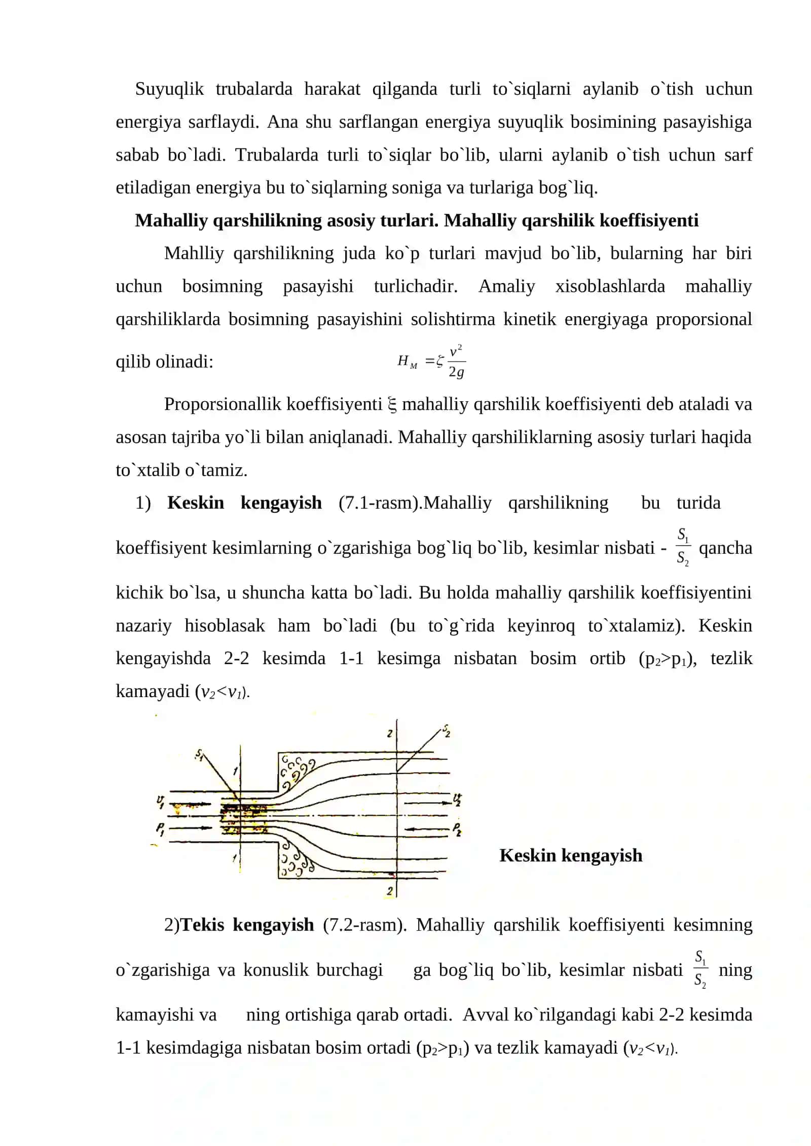 Mahalliy gidravlik qarshiliklar 2
