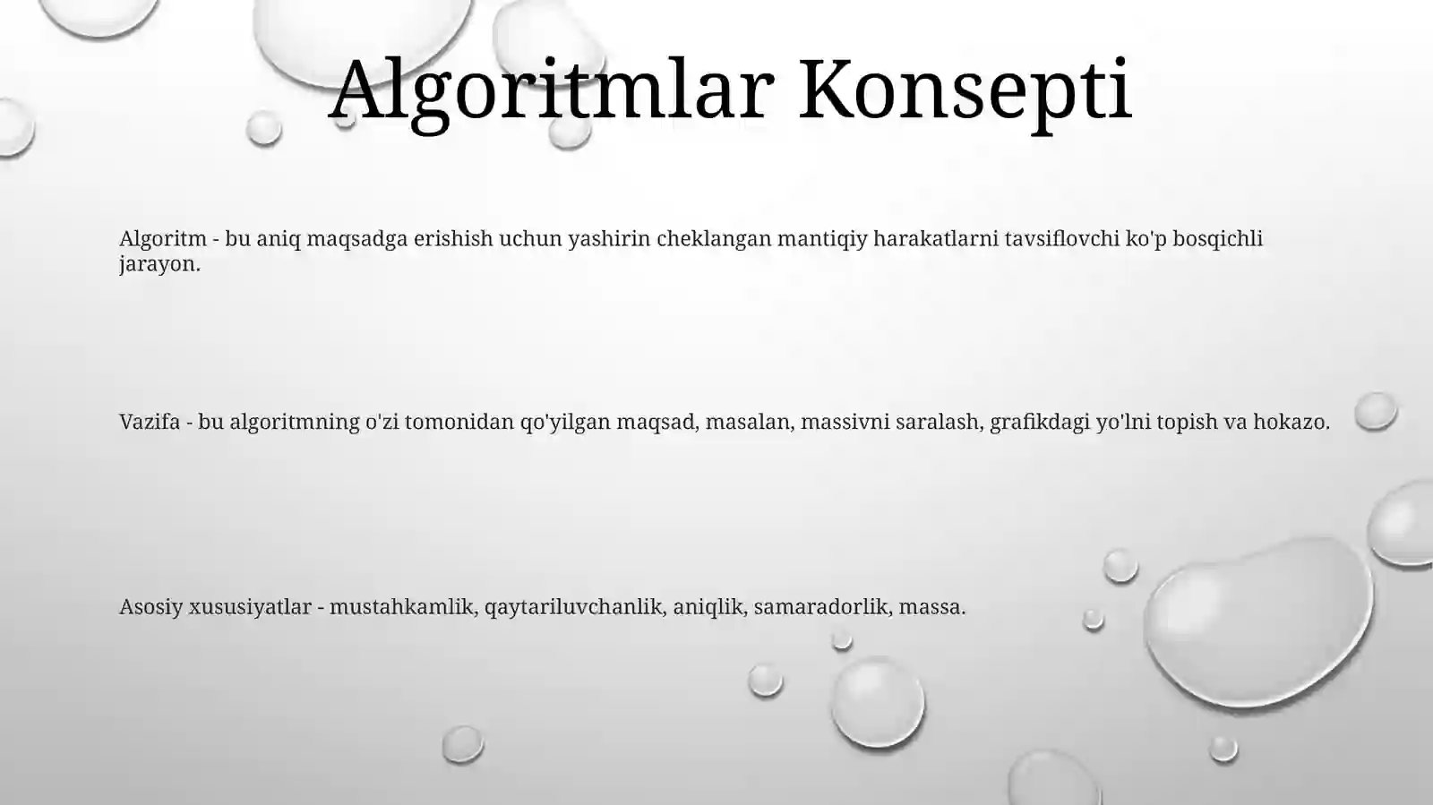 Algoritm Va Uning Asosiy Xususiyatlari 2