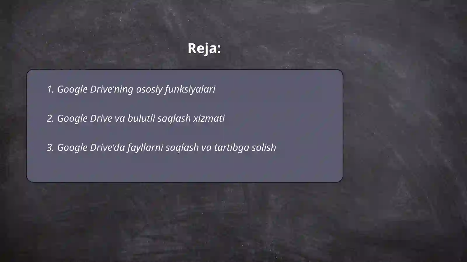 Google Drive xizmatlari 2