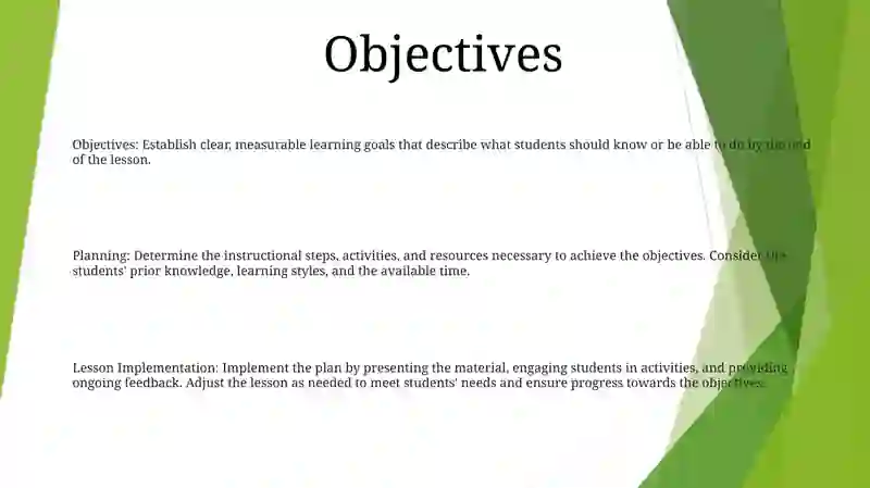 Planning The Lesson 2