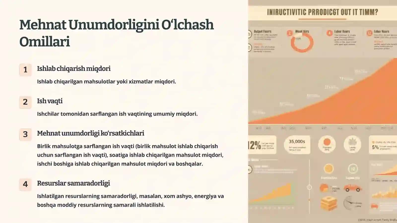 Mehnat unumdorligi: Tushunchasi, O‘lchash Omillari va Rezervlari 2