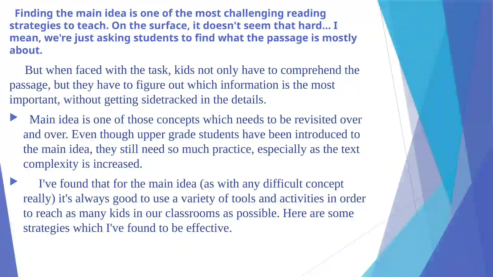 Tips for teaching main idea 2