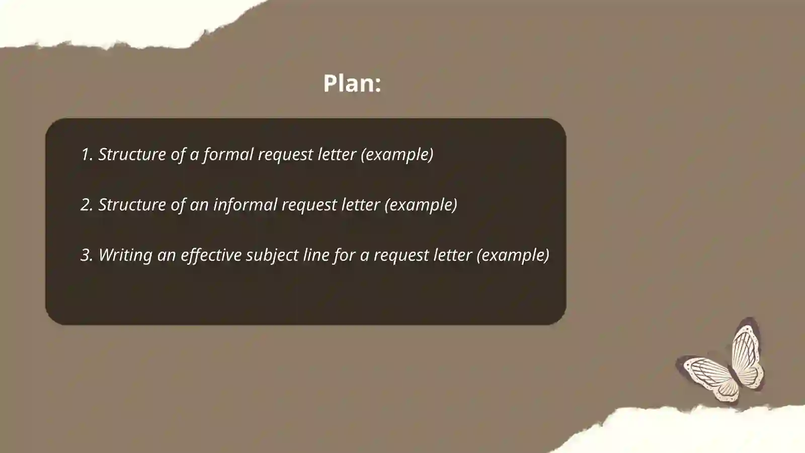 Writing an example of a request letter 2