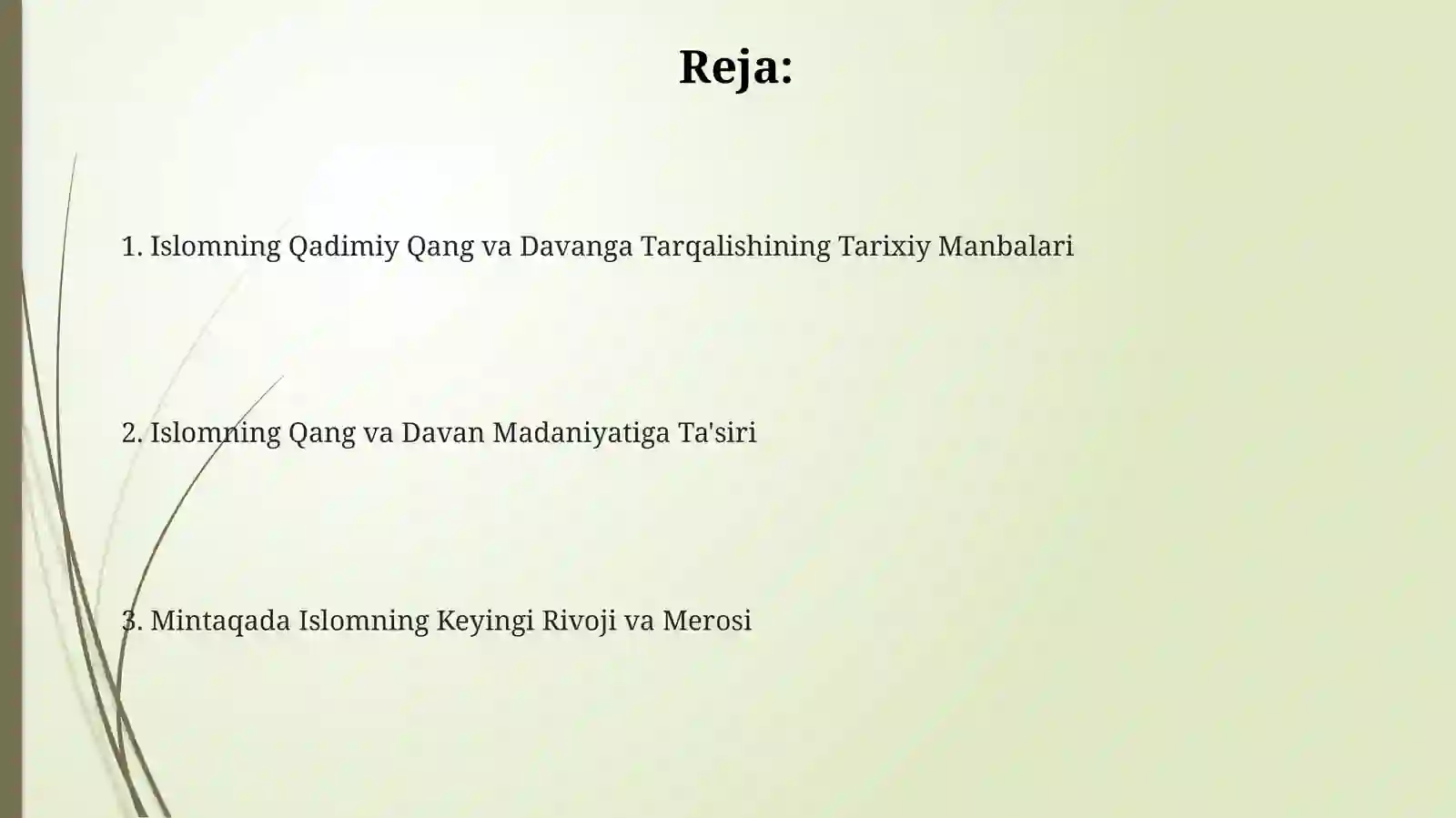 Mintaqada Islom Dinining Yoyishi 2