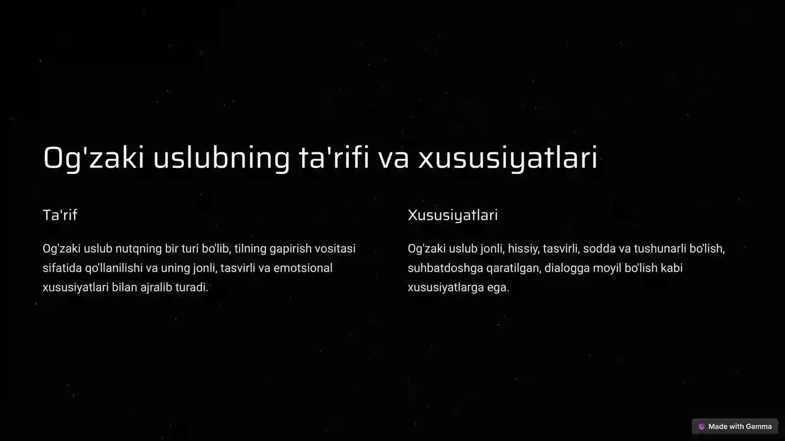 Og'zaki uslubning ahamiyati Tarixni o'qitishda 2