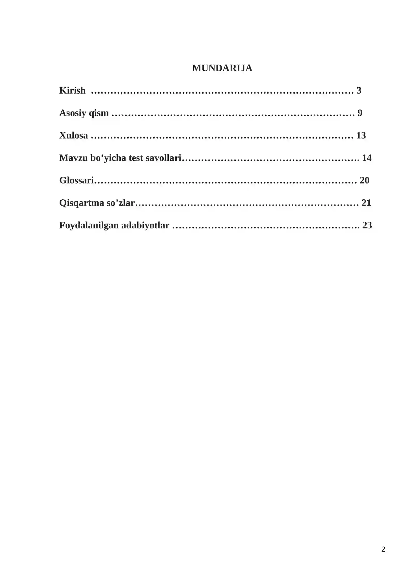 Microsoft Office dasturlari haqida ma'lumot 2