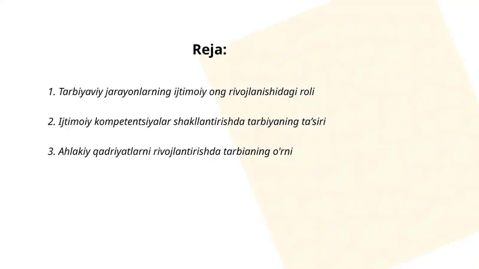 Tarbiyaviy jarayonlarning ijtimoiy ong rivojlanishidagi roli 2