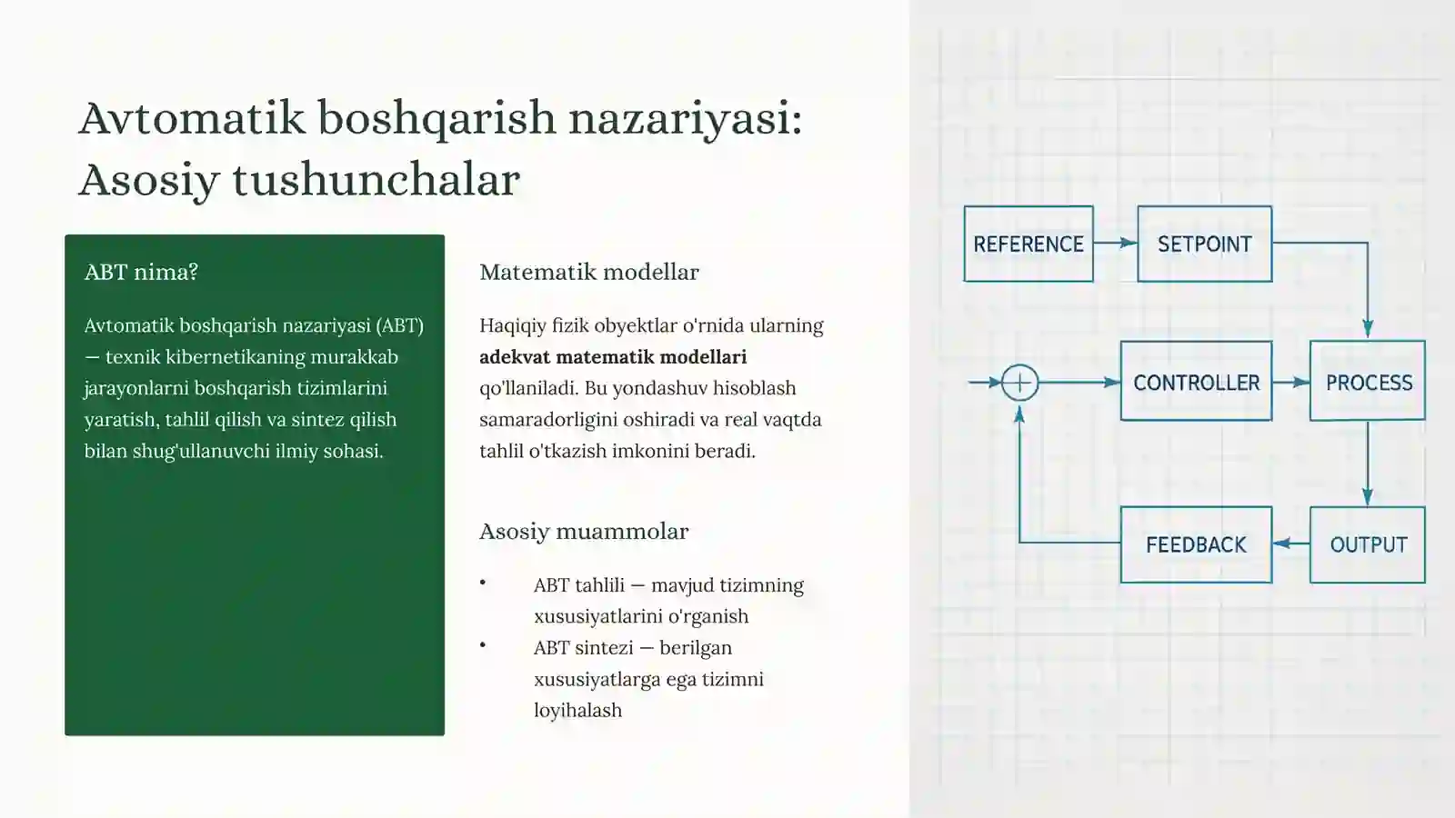 Avtomatik boshqarish nazariyasida integralbaholash usullari 2