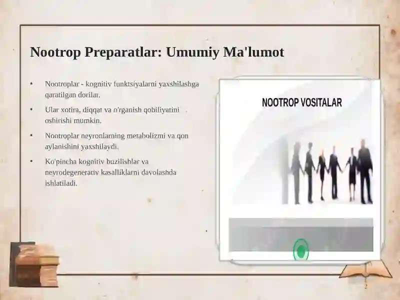 Nootrop va Analeptik Preparatlar: Ta'siri va Qo'llanilishi 2
