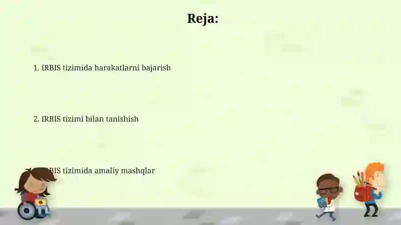 IRBIS tizimi bilan tanishish va unda amallar bajarish 2