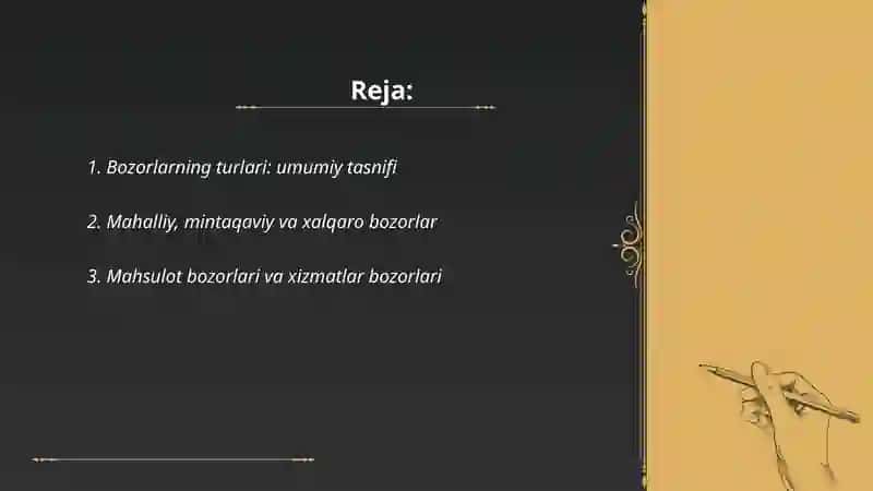 Bozorlarning turlari va tuzilishi 2