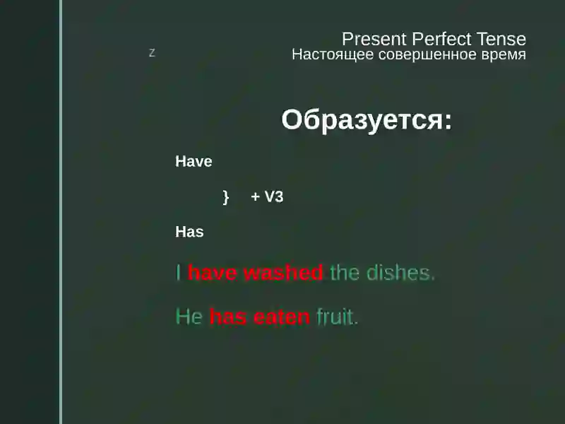 Present Perfect Tense 2