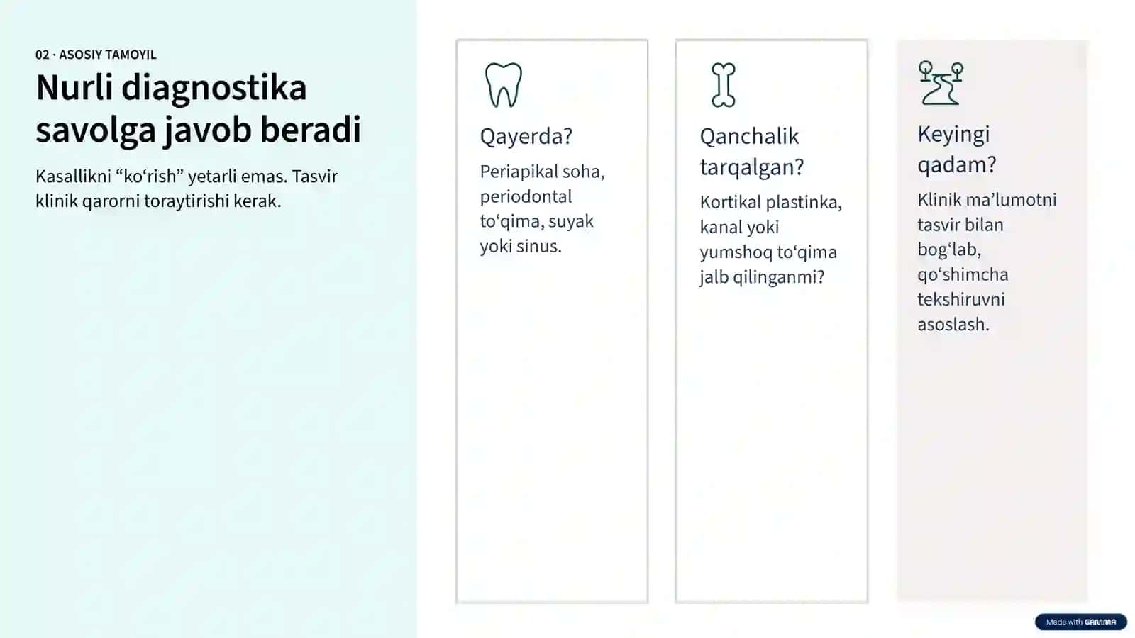 Tish-jag‘ tizimining yallig‘lanish kasalliklari: nurli diagnostika 2
