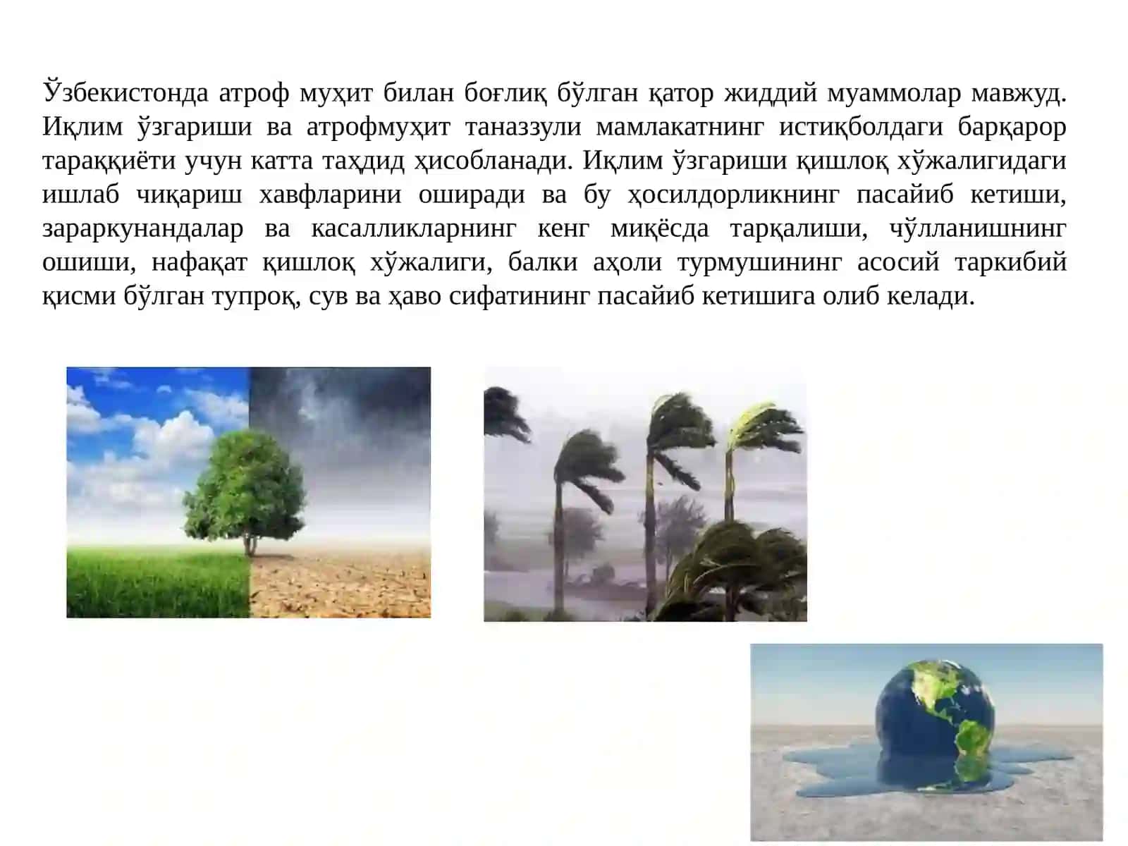 Global iqlim oʻzgarishi va unga sabab boʻladigan omillar 2