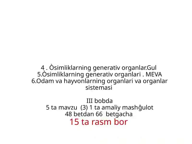 III-BOBO RGAN VA ORGANLAR SISTEMASI 2