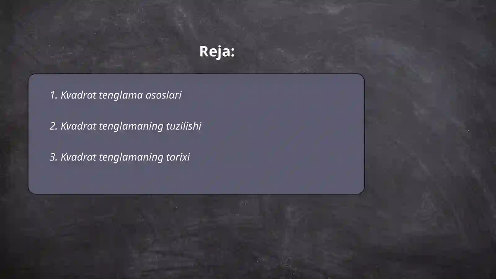 Kvadrat tenglama 2