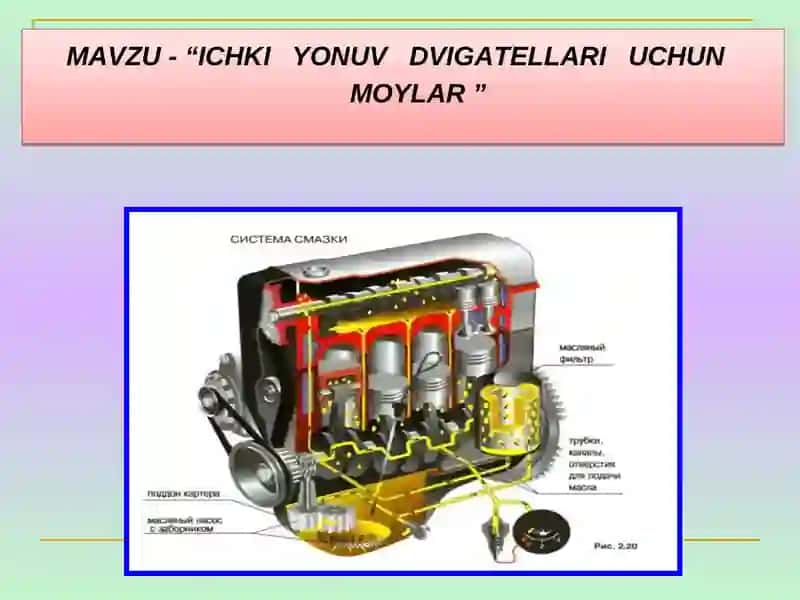 ICHKI YONUV DVIGATELLARI UCHUN MOYLAR 2