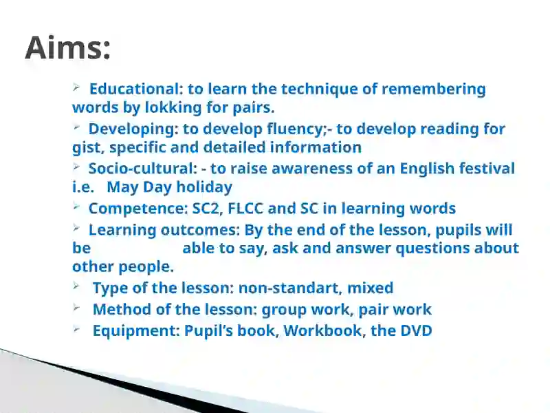 May Day holiday lesson plan 2
