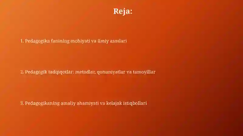 Pedagogika fan sifatida 2