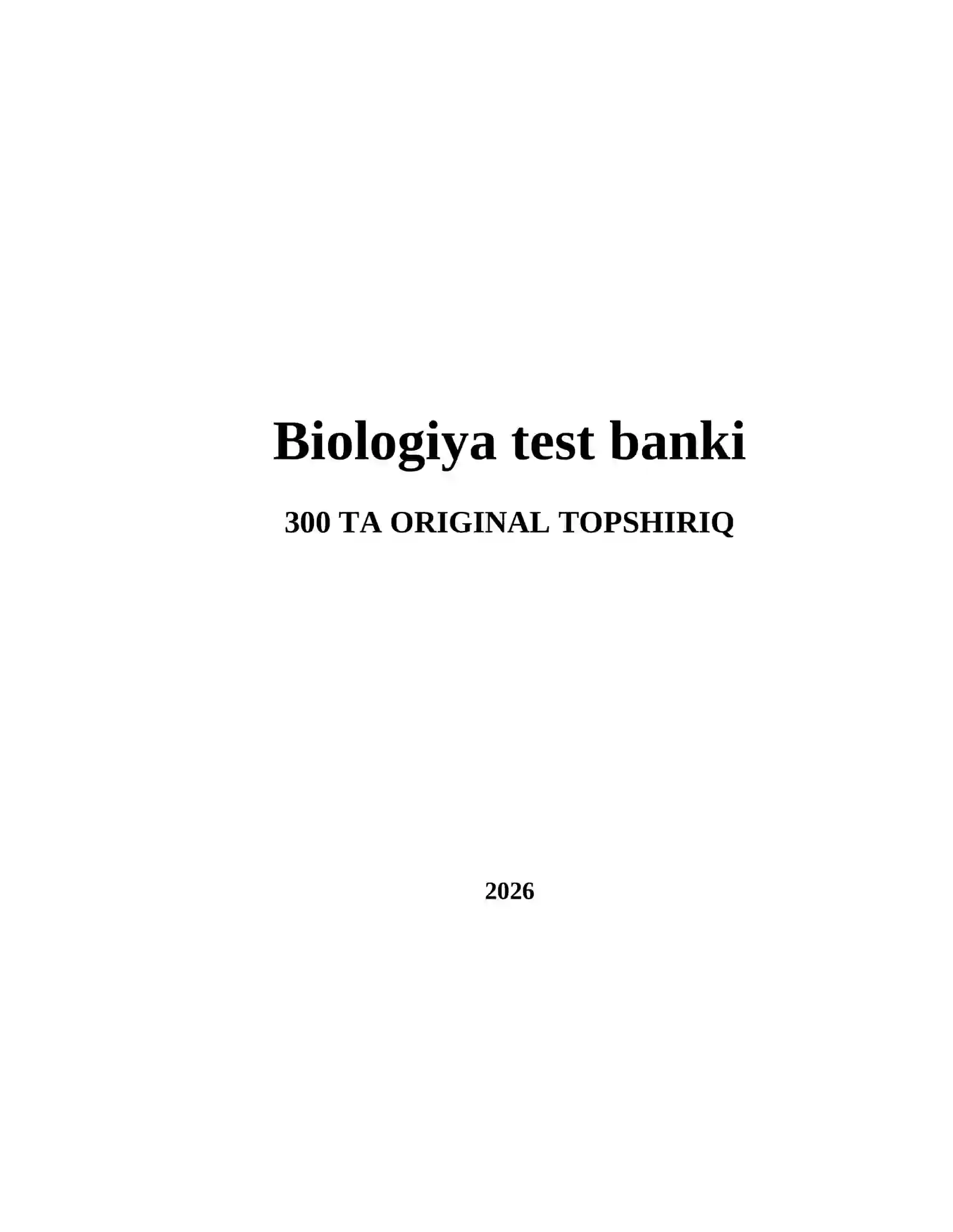 Biologiya test banki 2