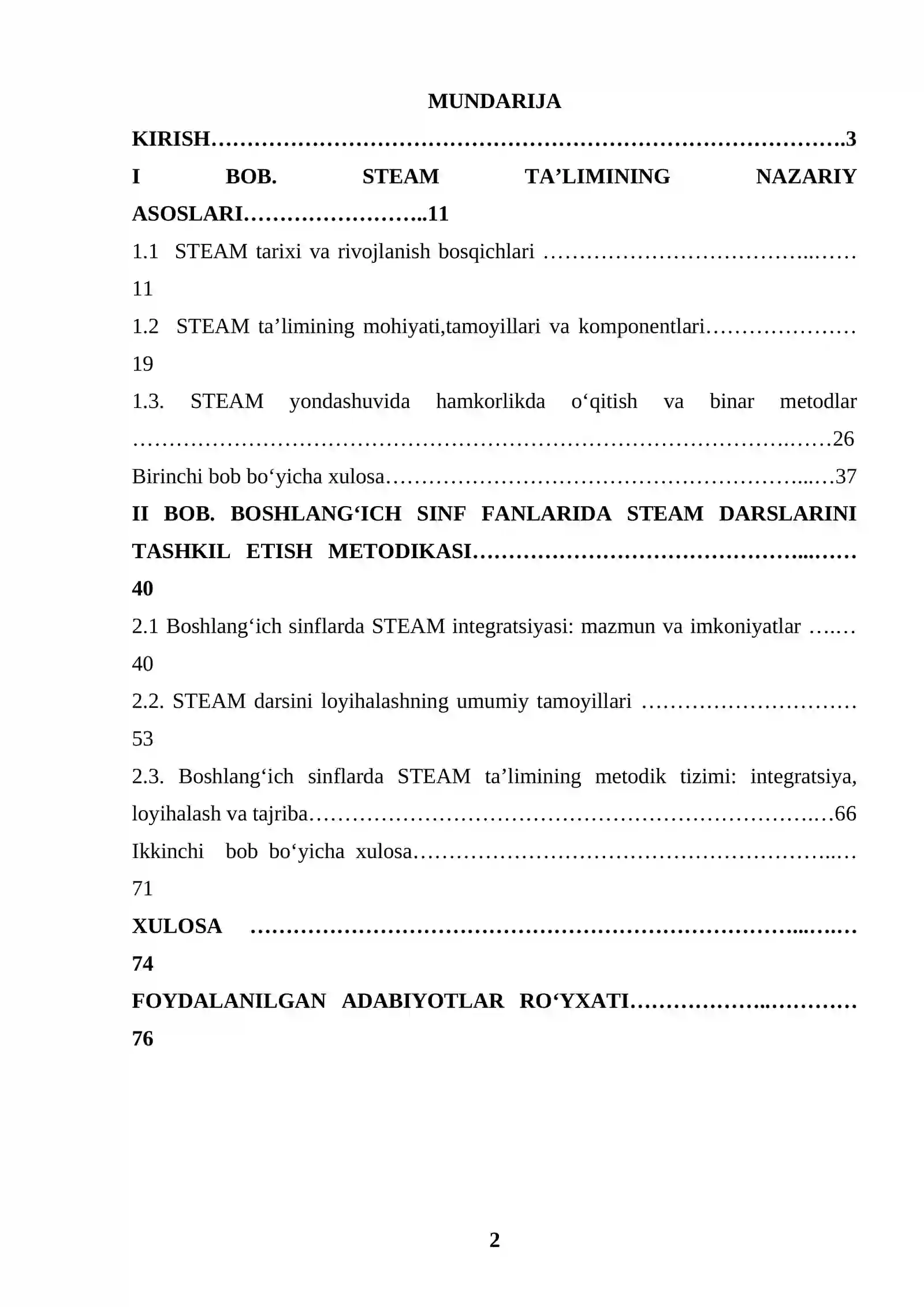 Boshlang‘ich ta’limda STEAM yondoshuvini joriy etish imkoniyatlari 2