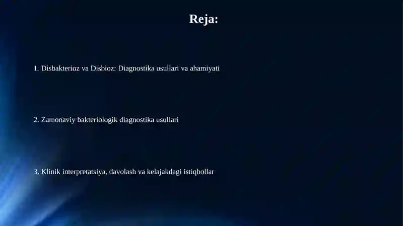 Disbakterioz va dizbakteriozning zamonaviy bakteriologik diagnostikasi 2