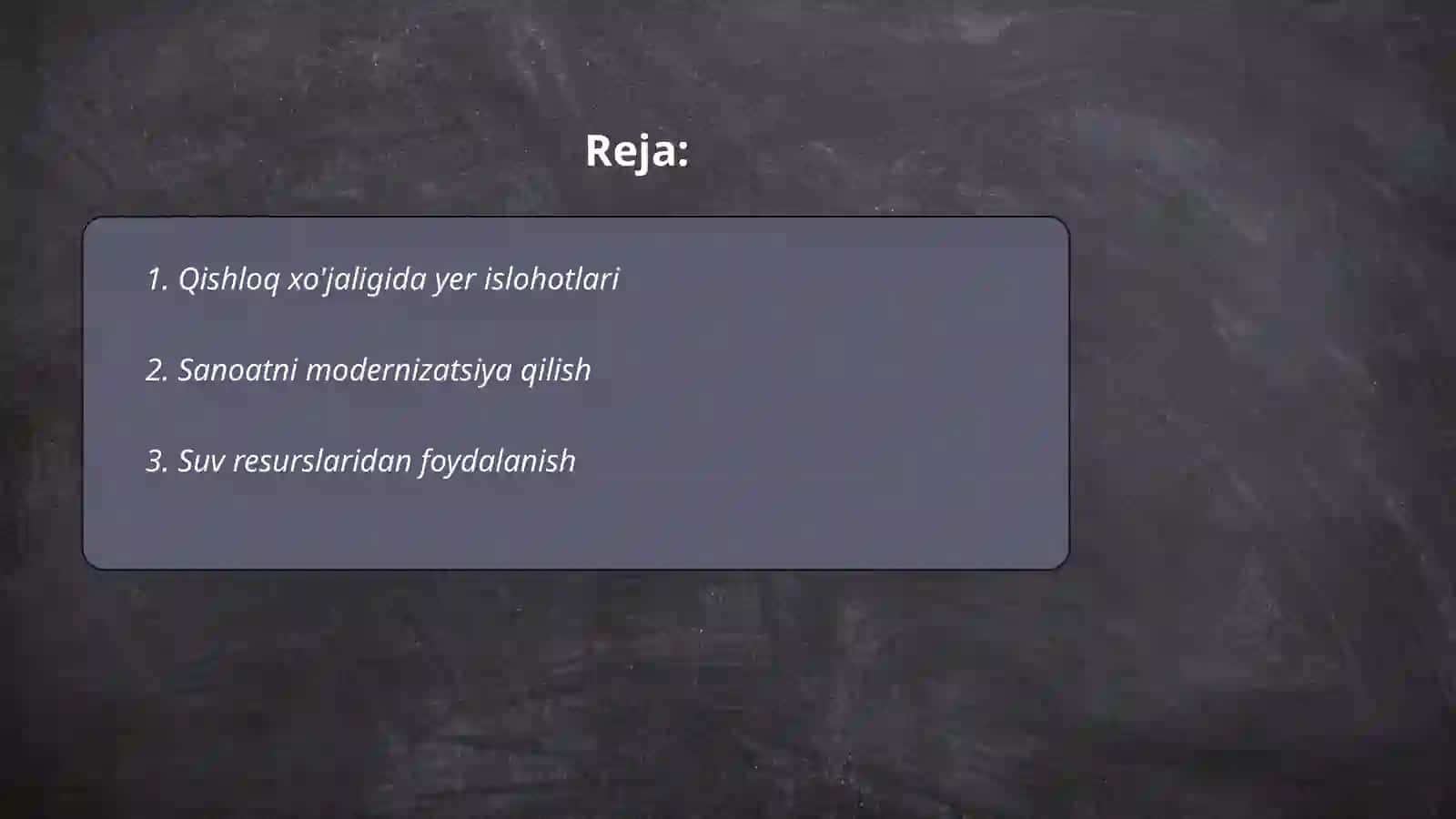 O'zbekistonning eng yangi tarixi fanidan mustaqil ishi 2