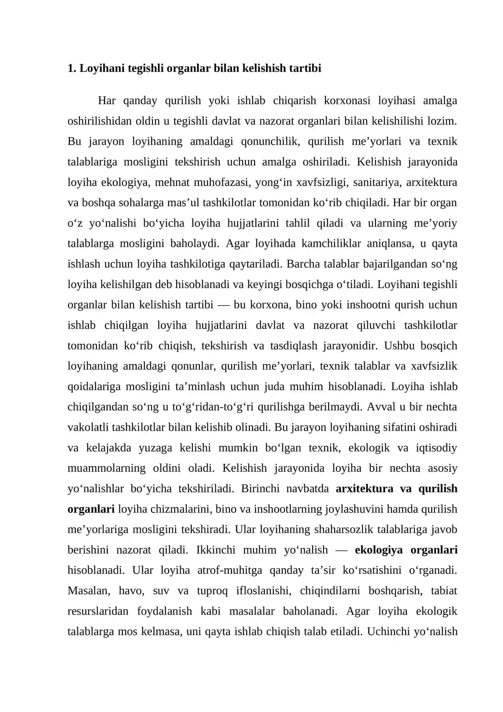 LOYIHANI TEGISHLI ORGANLAR BILAN KELISHISH 2
