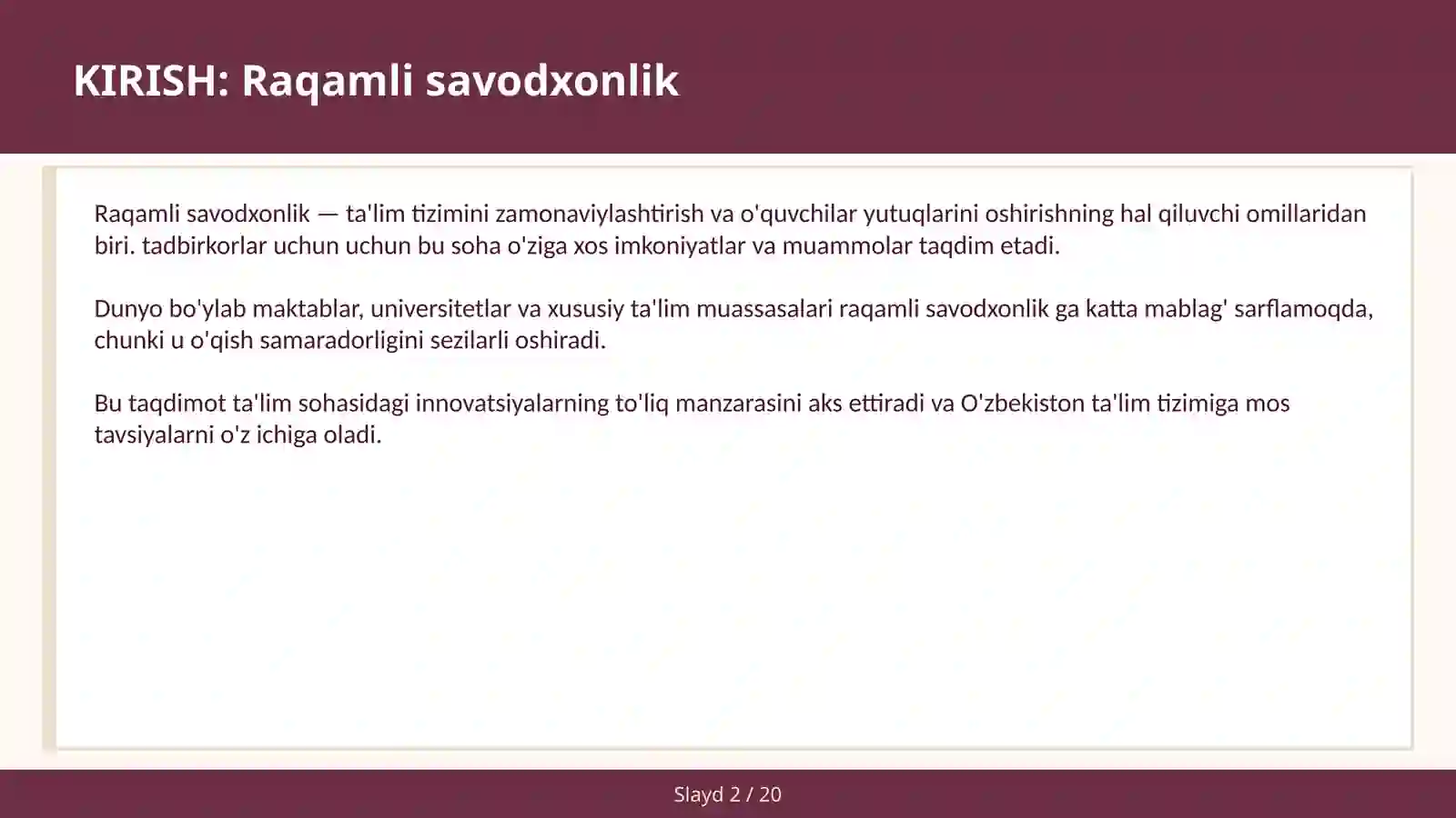 Raqamli savodxonlik 2