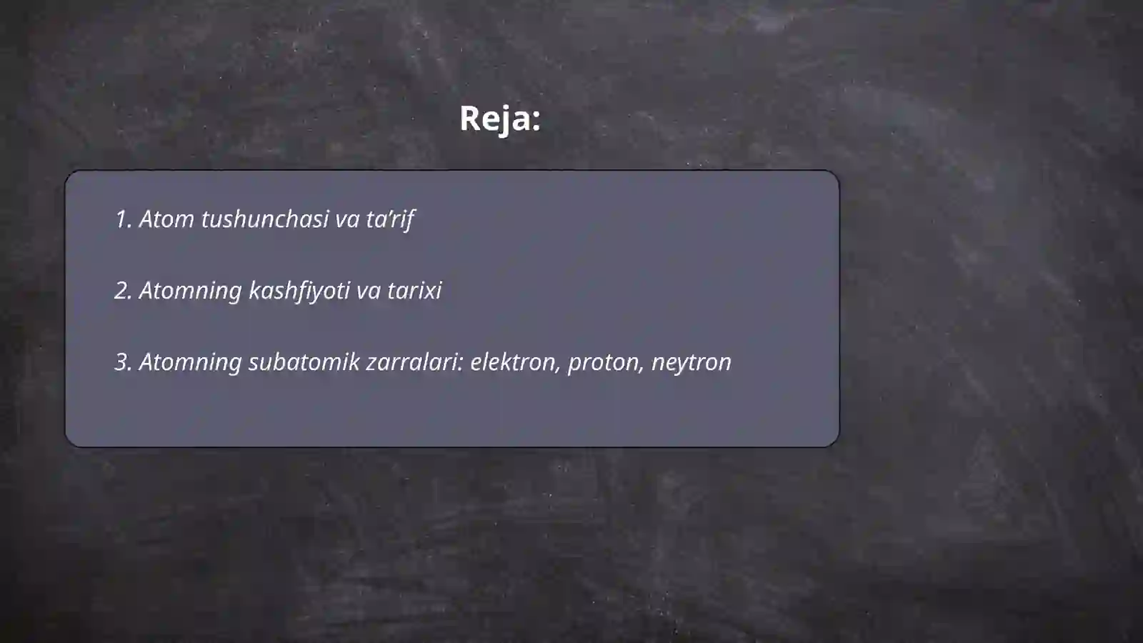 Atom va uning tuzilishi. Izotoplar 2