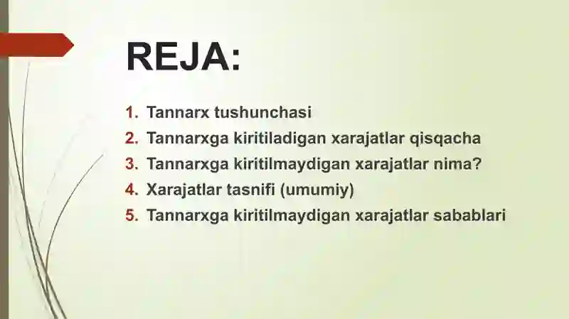 Mahsulot tannarxiga kiritilmaydigan xarajatlar tarkibi 2