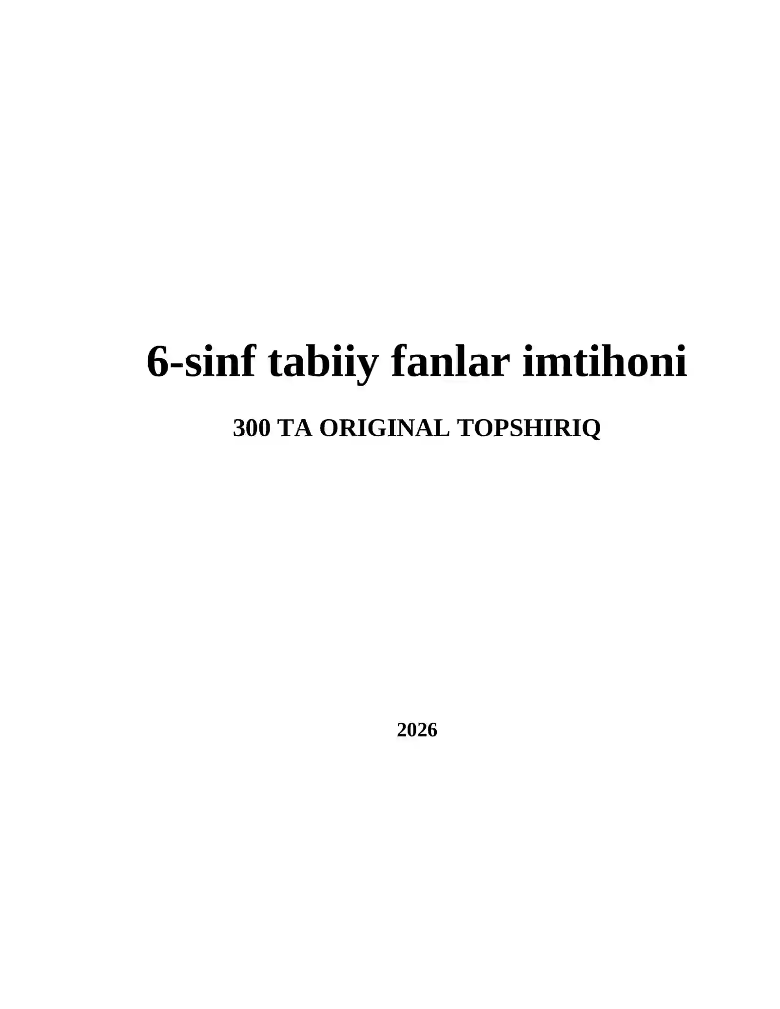 6-sinf tabiiy fanlar imtihoni 2