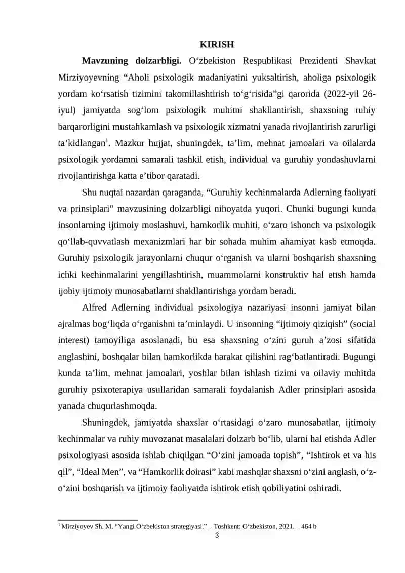GURUHIY KECHINMALARDA ADLERNING FAOLIYATI VA PRINSIPLARI 2