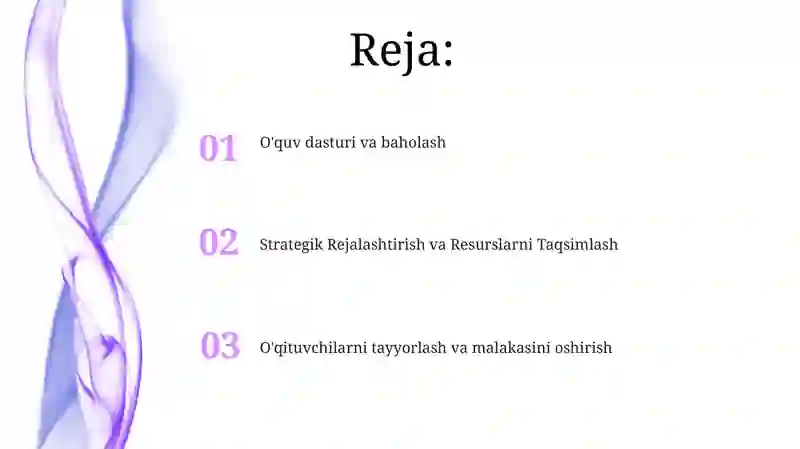 O'quv dasturi va baholash 2