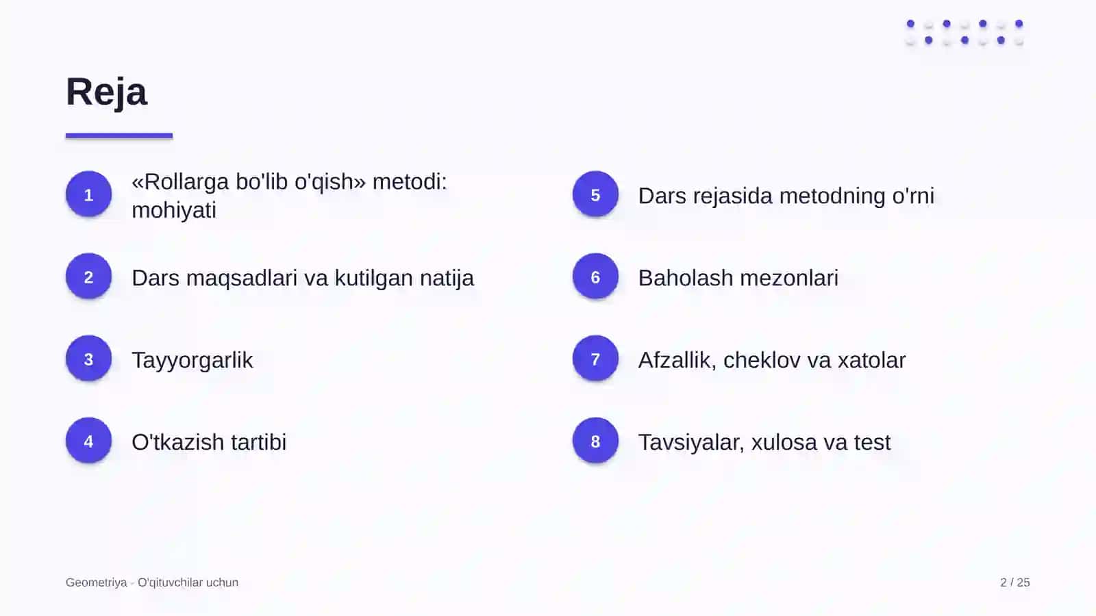 geometriya darslarida rollarga bo'lib o'qish metodidan foydalanish 7732 2